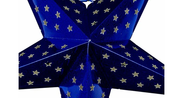 Svítící hvězda 10 LED - modrá