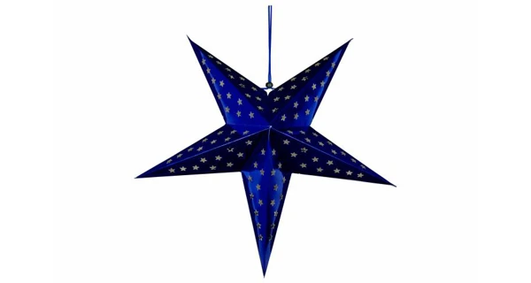 Svítící hvězda 10 LED - modrá