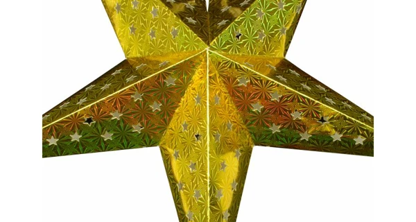 Svítící hvězda 10 LED - zlatá