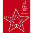 Svítící hvězda 72 LED