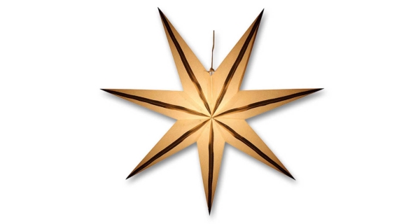 Svítící hvězda - zlaté proužky