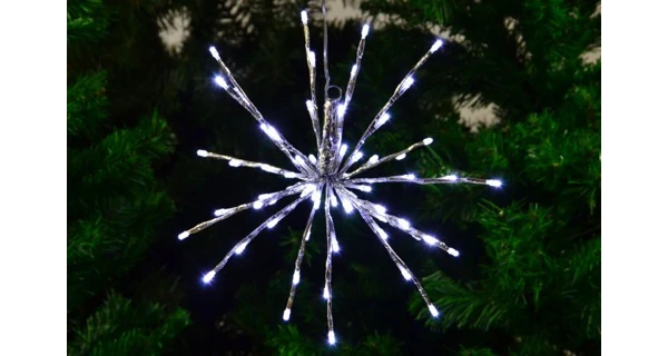 Svítící prskavka 80 LED - studená bílá