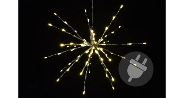 Svítící prskavka 80 LED - teplá bílá