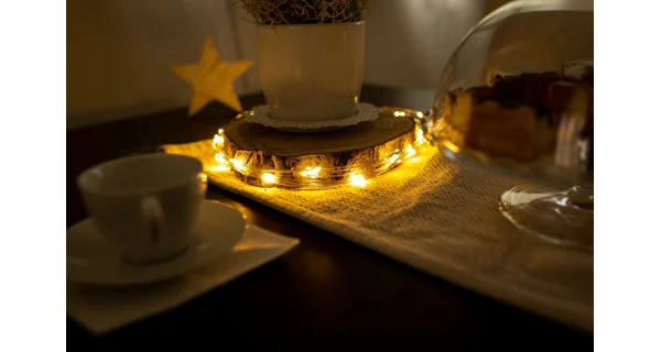 Svítící struna 200 LED - teplá bílá