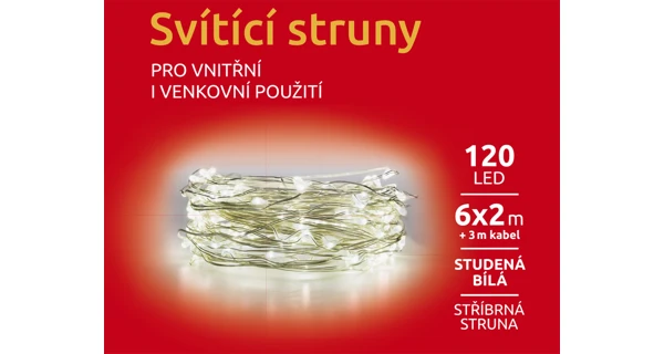 Svítící struny 120 LED
