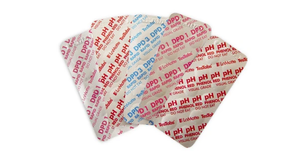 Tablety do testeru na pH, chlor a chlor vázaný