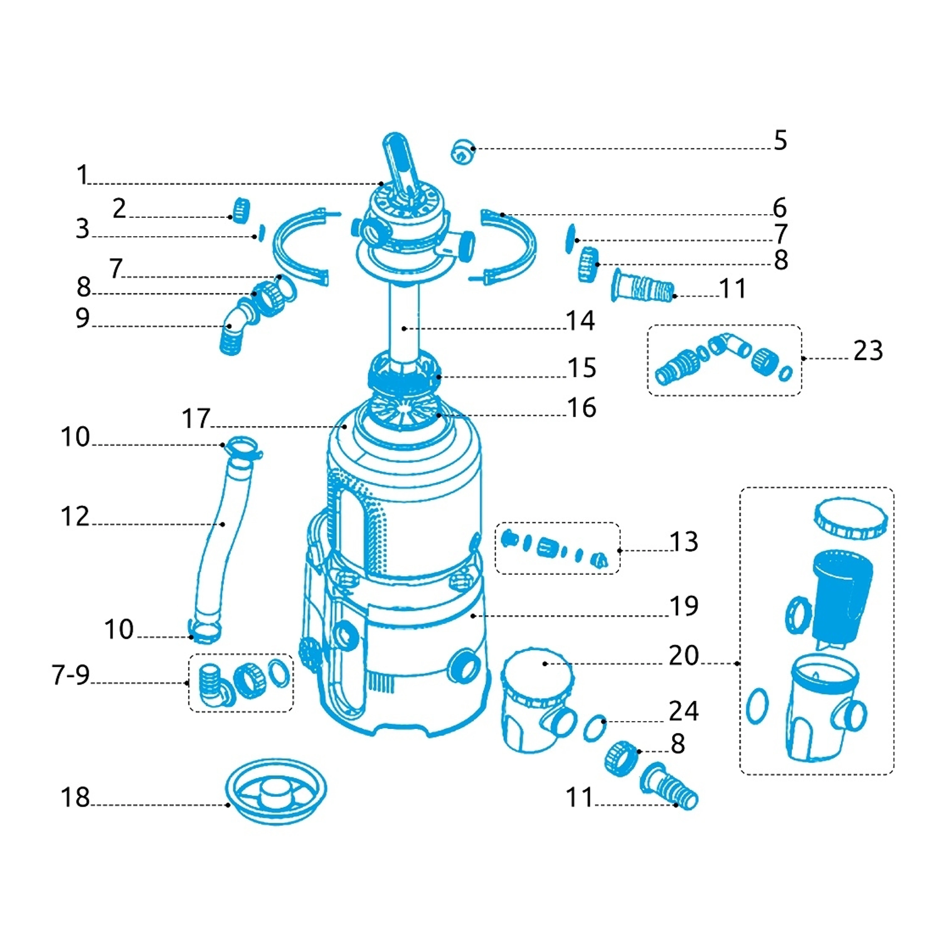 Marimex | Tělo předfiltru pro filtraci ProStar Plus 6 a ProStar 6000 | 10604308 Obrázek