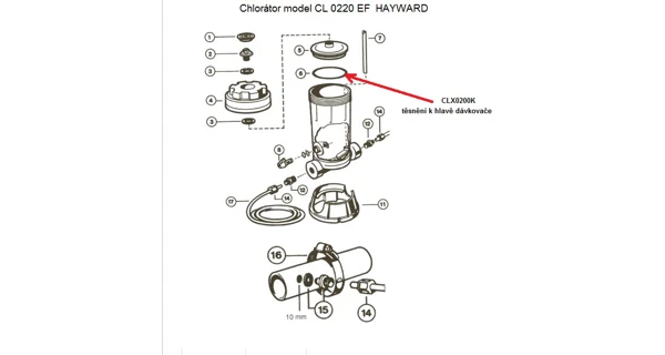 Těsnění CL 0200K k hlavě dávkovače