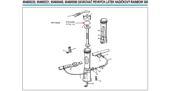 Těsnění pod víčko dávkovače Rainbow