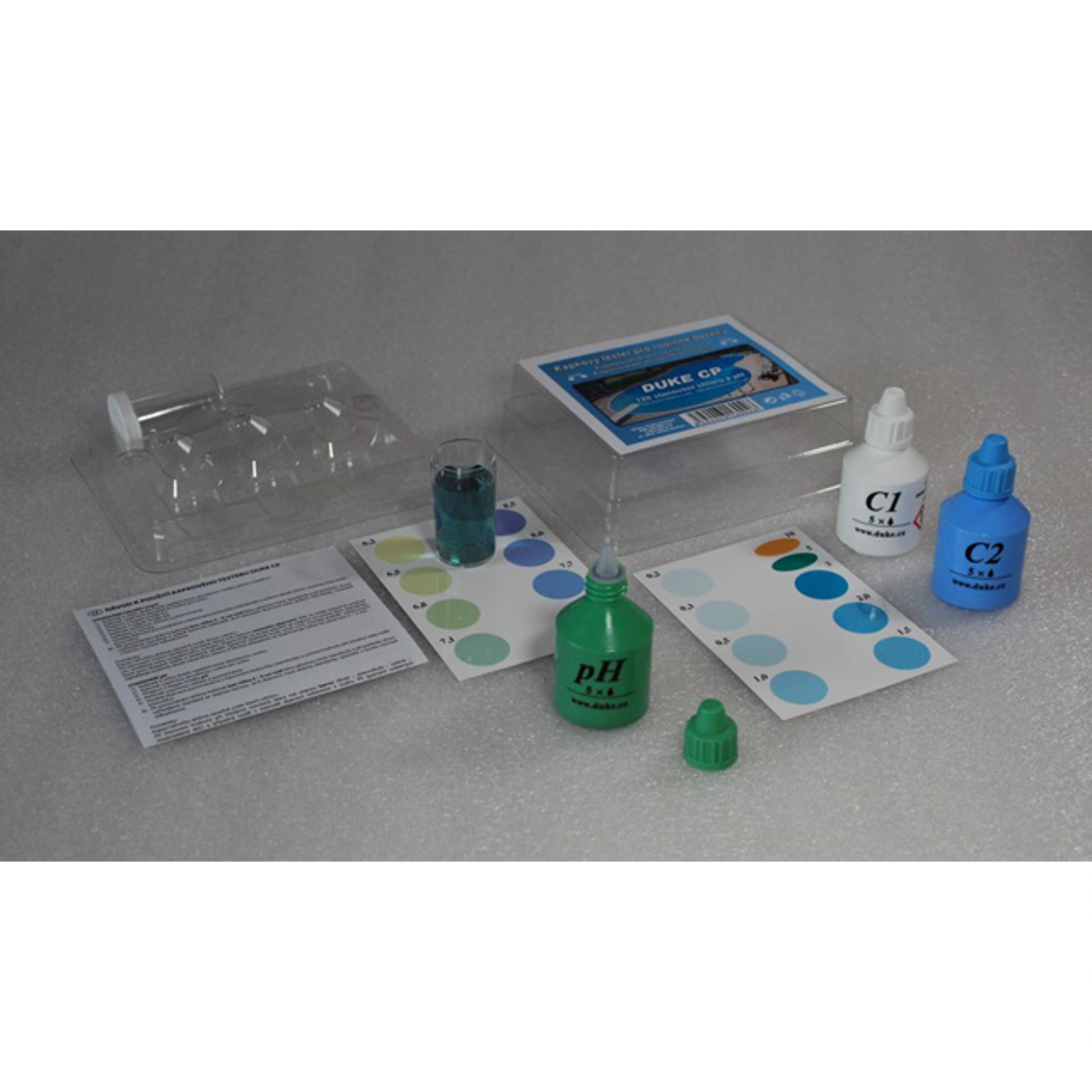 DUKE CP kapičkový tester pro měření Cl/pH Obrázek