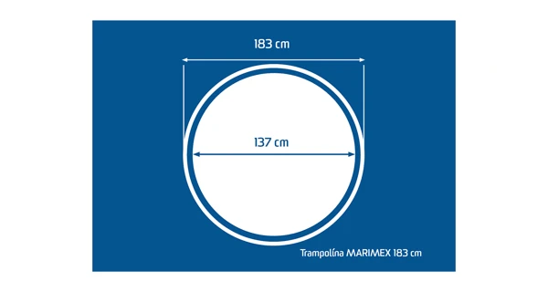 Trampolína Marimex 183 cm + vnitřní ochranná síť + žebřík ZDARMA