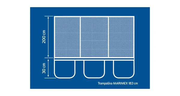 Trampolína Marimex 183 cm + vnitřní ochranná síť + žebřík ZDARMA