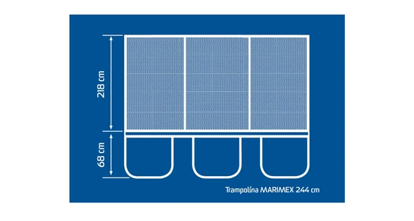 Trampolína Marimex 244 cm + ochranná síť + schůdky ZDARMA (poškozený obal)