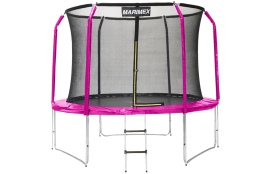 Trampolína Marimex 305 cm růžová + vnitřní ochranná síť + schůdky ZDARMA
