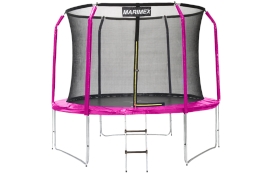 Trampolína Marimex 305 cm růžová + vnitřní ochranná síť + schůdky ZDARMA