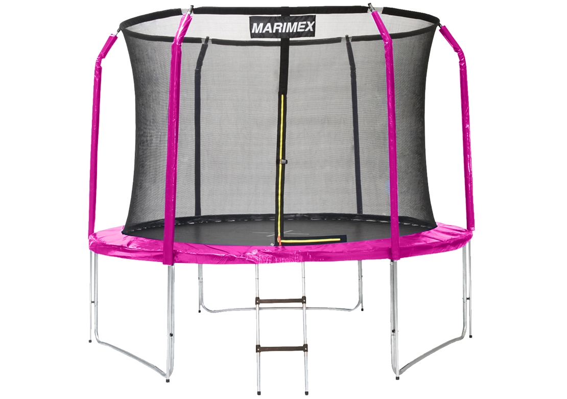 Marimex | Trampolína Marimex 305 cm růžová + vnitřní ochranná síť + schůdky ZDARMA | 19000105