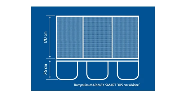 Trampolína Marimex 305 cm SMART skládací + ochranná síť ZDARMA