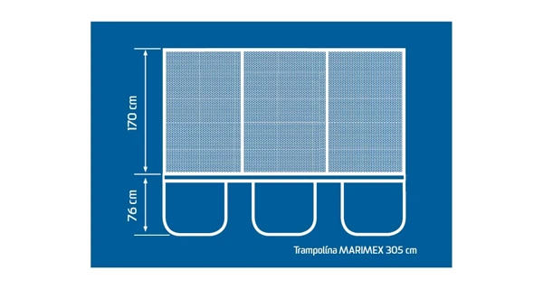 Trampolína Marimex 305 cm + vnitřní ochranná síť + schůdky ZDARMA (zelená)