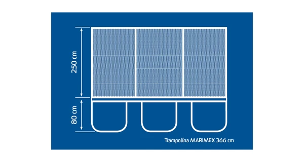 Trampolína Marimex 366 cm + vnitřní ochranná síť + schůdky ZDARMA (poškozený obal)