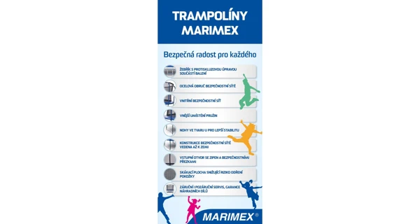 Trampolína Marimex 366 cm + vnitřní ochranná síť + schůdky ZDARMA (poškozený obal)