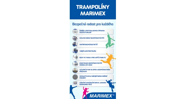 Trampolína Marimex 396 cm + vnitřní ochranná síť + žebřík ZDARMA