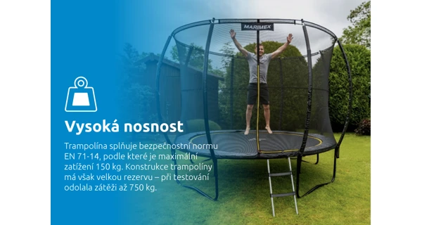 Trampolína Marimex Comfort 366 cm + ochranná síť + schůdky ZDARMA (poškozený obal)