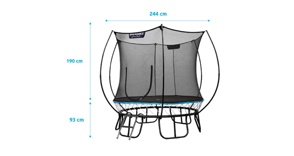 Trampolína Marimex FreeJump 244 cm + ochranná síť + schůdky + kotvicí sada ZDARMA