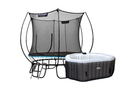 Trampolína Marimex FreeJump 305 cm (ochranná síť + schůdky + kotvící sada ZDARMA) + Vířivý bazén Marimex AQUAMAR 6003