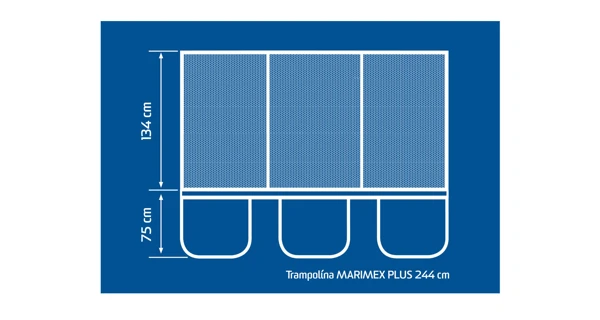 Trampolína Marimex  PLUS 244 cm + vnitřní ochranná síť + schůdky ZDARMA