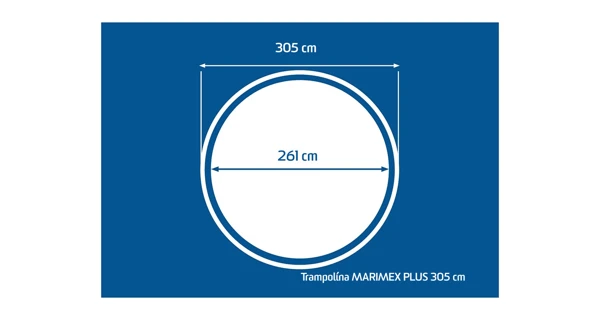 Trampolína Marimex PLUS 305 cm + vnitřní ochranná síť + schůdky ZDARMA