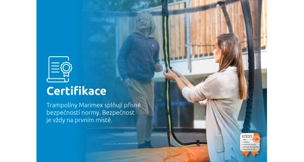 Trampolína Marimex Premium 244 cm + vnitřní ochranná síť + schůdky ZDARMA