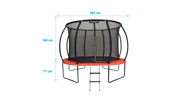 Trampolína Marimex PREMIUM 305 cm + vnitřní ochranná síť + schůdky ZDARMA (Poškozený obal)