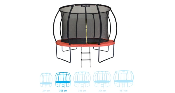Trampolína Marimex Premium 305 cm + vnitřní ochranná síť + schůdky ZDARMA (Poškozený obal)