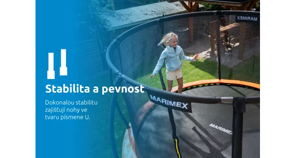 Trampolína Marimex Premium 366 cm + vnitřní ochranná síť + schůdky ZDARMA