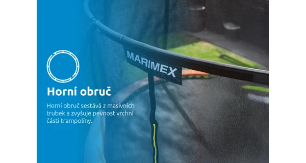 Trampolína Marimex Premium 396 cm + vnitřní ochranná síť + schůdky ZDARMA