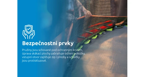 Trampolína Marimex Premium 396 cm + vnitřní ochranná síť + schůdky ZDARMA (poškozený obal)