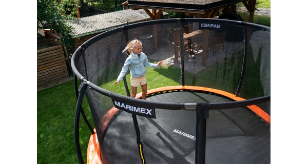 Trampolína Marimex Premium 396 cm + vnitřní ochranná síť + schůdky ZDARMA (poškozený obal)