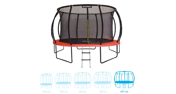 Trampolína Marimex Premium 457 cm + vnitřní ochranná síť + schůdky ZDARMA (Poškozený obal)