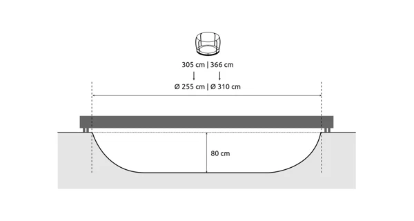 Trampolína Marimex Premium in-ground 366 cm
