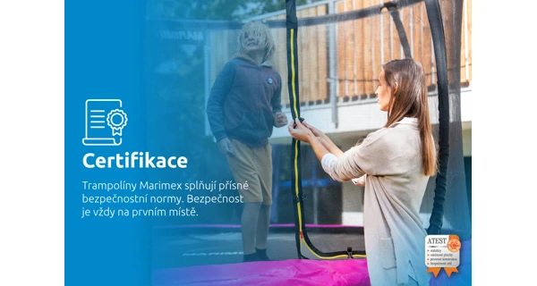 Trampolína Marimex Standard 183 cm růžová + vnitřní ochranná síť + schůdky ZDARMA