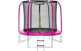 Trampolína Marimex Standard 244 cm růžová + ochranná síť + schůdky ZDARMA