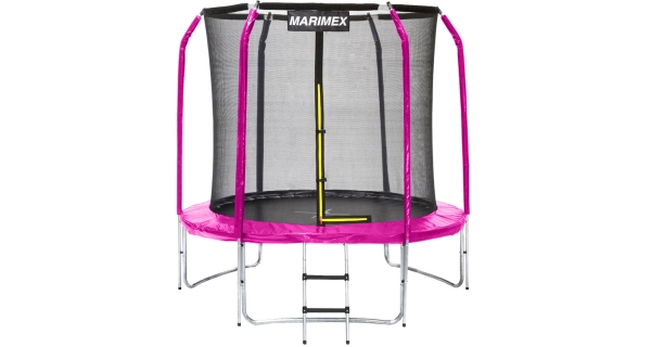 Trampolína Marimex Standard 244 cm růžová + ochranná síť + schůdky ZDARMA (poškozený obal)