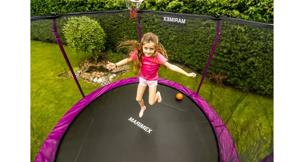 Trampolína Marimex Standard 244 cm růžová + vnitřní ochranná síť + schůdky ZDARMA