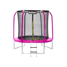 Trampolína Marimex Standard 244 cm růžová + vnitřní ochranná síť + schůdky ZDARMA