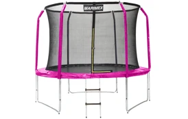 Trampolína Marimex Standard 305 cm růžová + vnitřní ochranná síť + schůdky ZDARMA