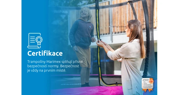 Trampolína Marimex Standard 305 cm růžová + vnitřní ochranná síť + schůdky ZDARMA