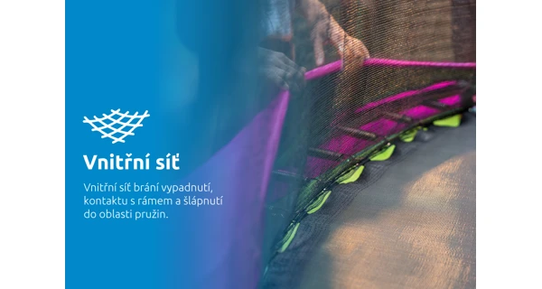 Trampolína Marimex Standard 305 cm růžová + vnitřní ochranná síť + schůdky ZDARMA