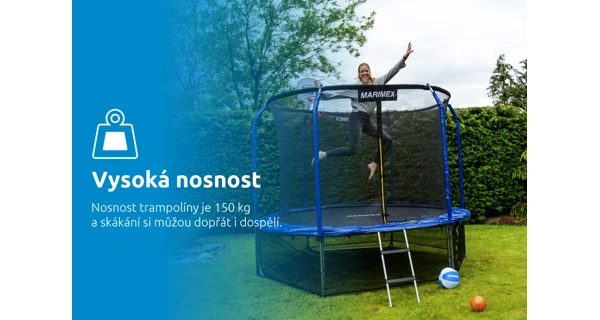 Trampolína Marimex Standard 305 cm + vnitřní ochranná síť + schůdky ZDARMA
