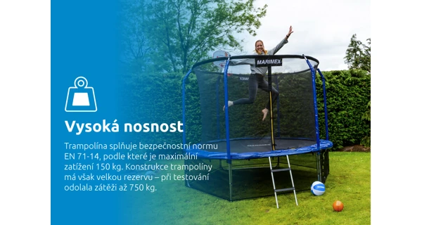 Trampolína Marimex Standard 305 cm + vnitřní ochranná síť + schůdky ZDARMA