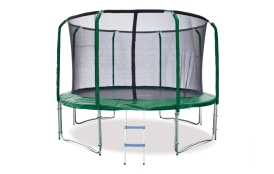 Trampolína Marimex Standard 366 cm - zelená + vnitřní ochranná síť + schůdky ZDARMA (Poškozený obal)